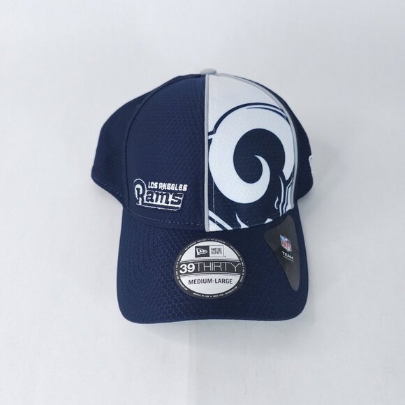 Los Angeles Rams Hat Cap Fitted Mens Large Blue White NFL Football New Era - Picture 1 of 6